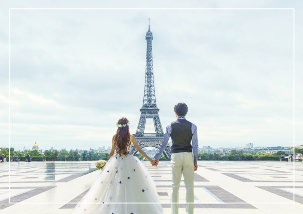 パリ ウェディングフォト エッフェル塔